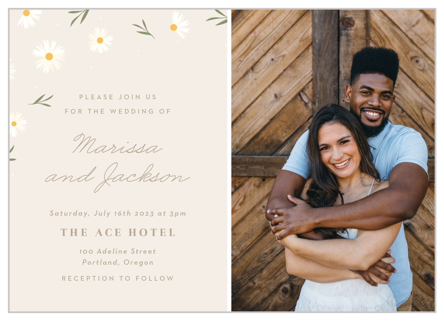 Falling Daisies Wedding Invitations
