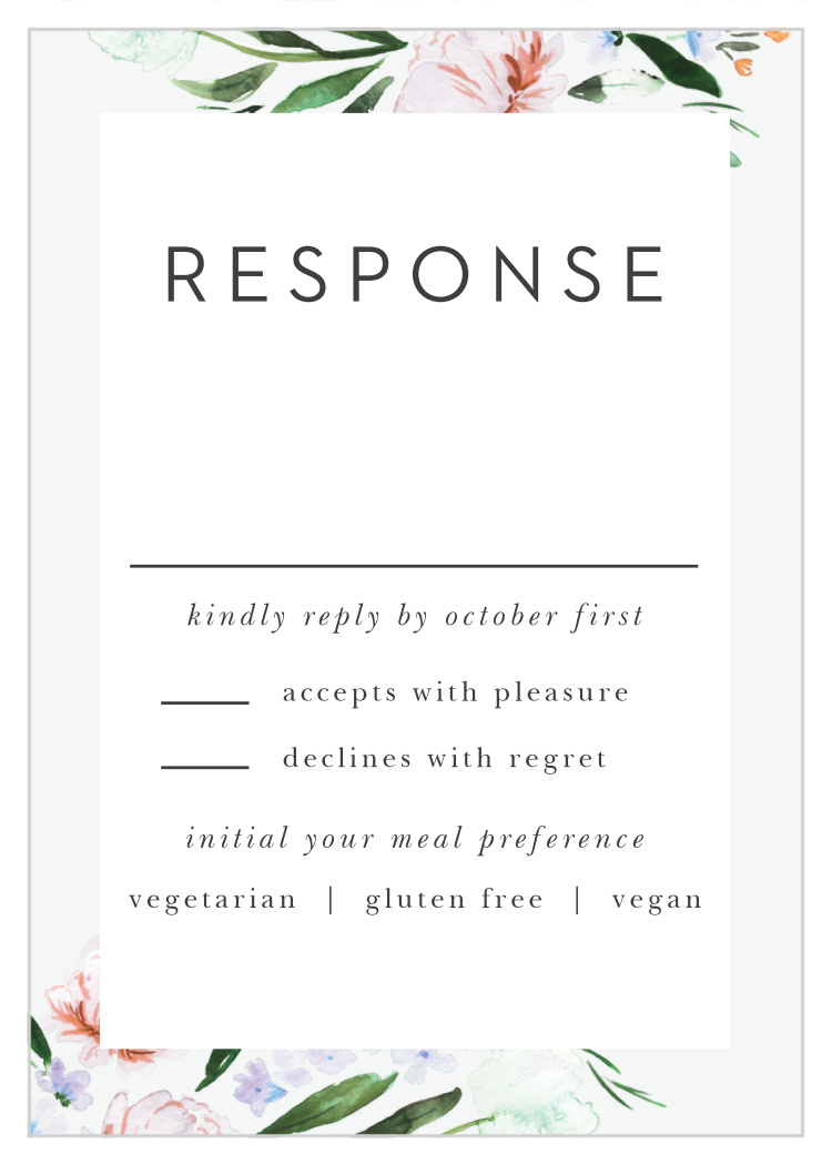 Floral Cascade Response Cards