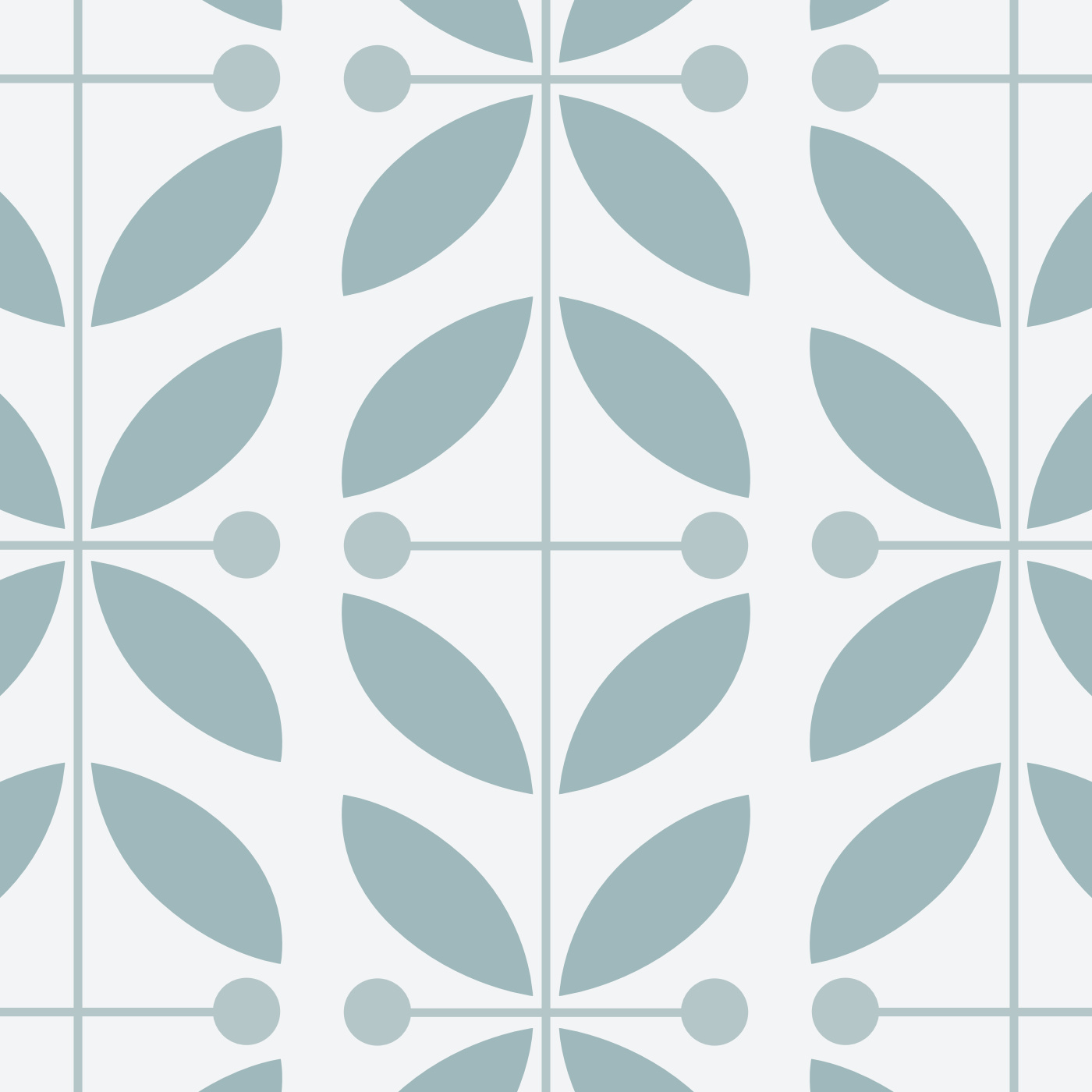 Tiled Leaves Wallpaper