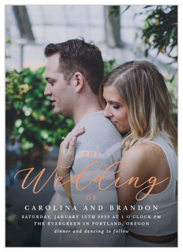 Fading Photo Portrait Wedding Invitations
