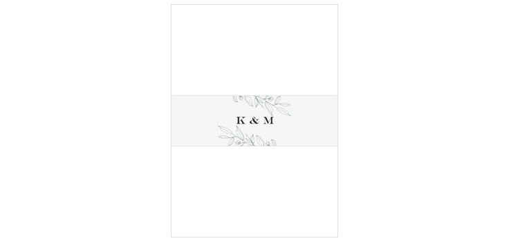 Penwork Florals Wedding Belly Bands
