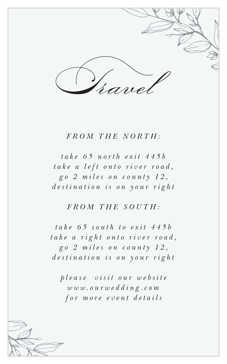 Penwork Florals Direction Cards