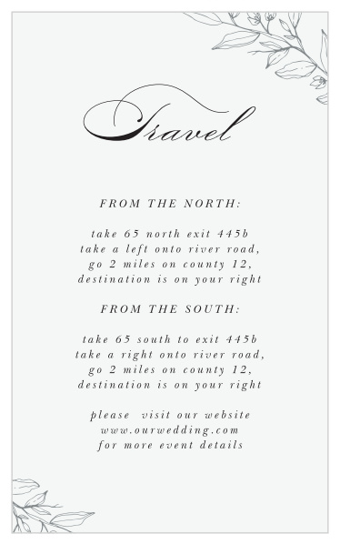 Penwork Florals Direction Cards