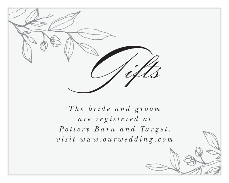 Penwork Florals Registry Cards