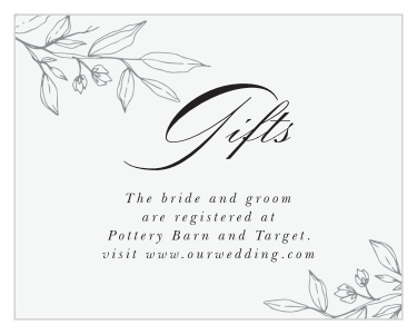 Penwork Florals Registry Cards