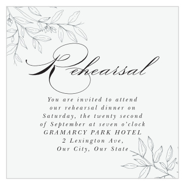 Penwork Florals Rehearsal Cards