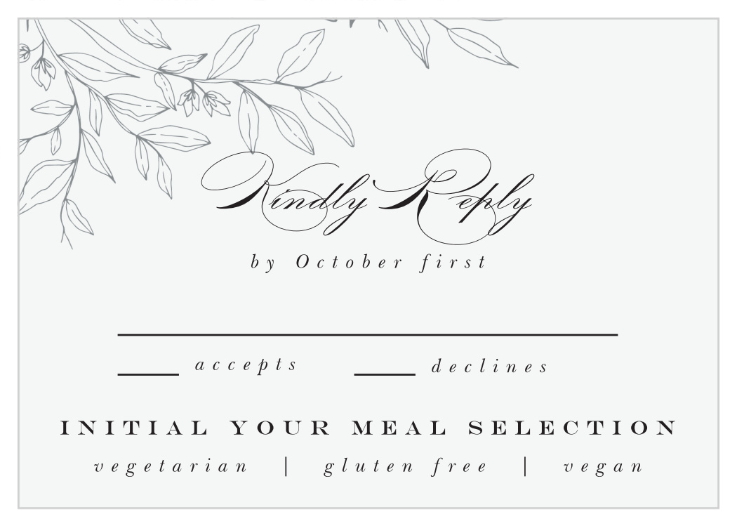 Penwork Florals Response Cards