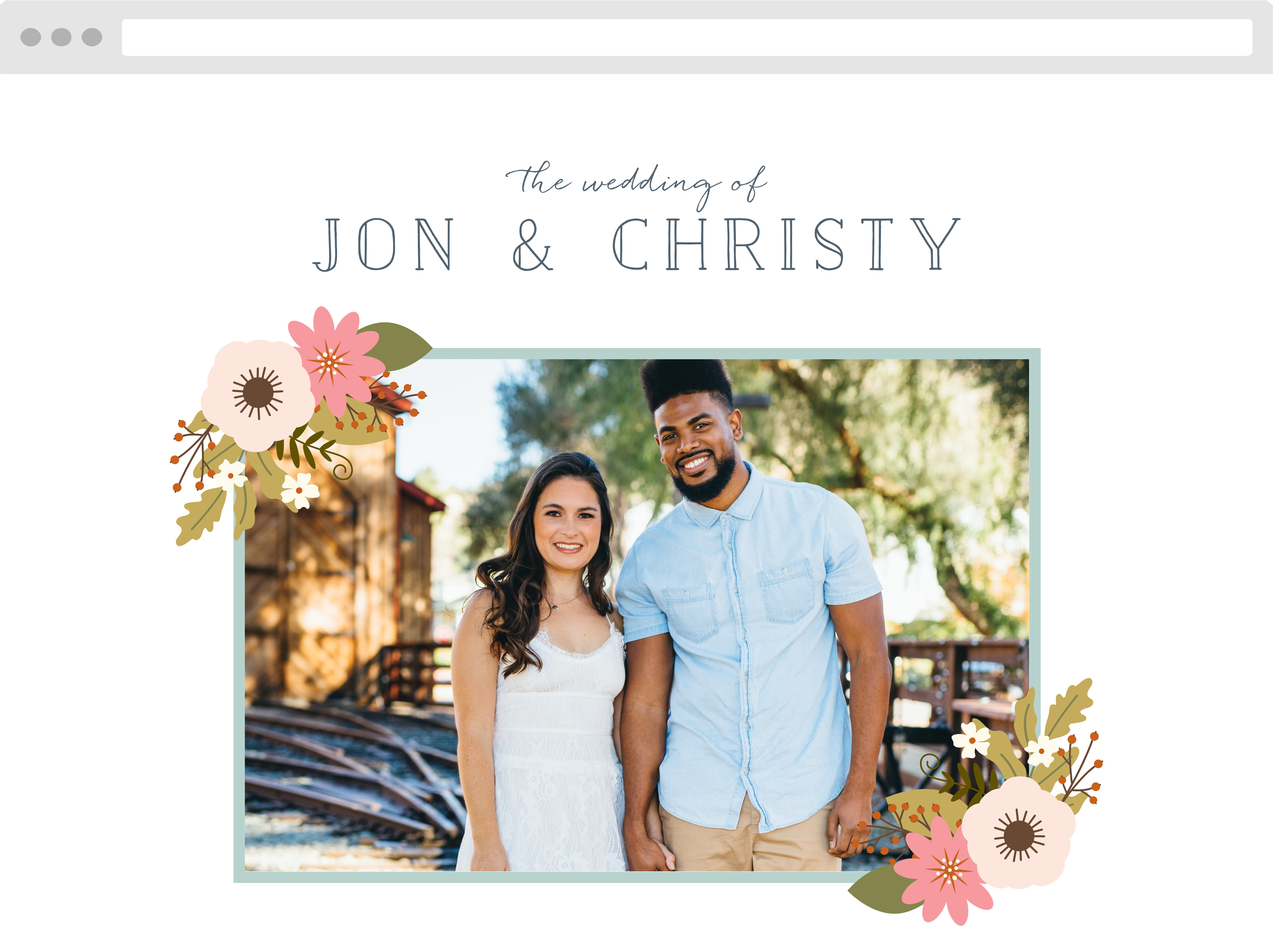 Retro Ribbon Wedding Website
