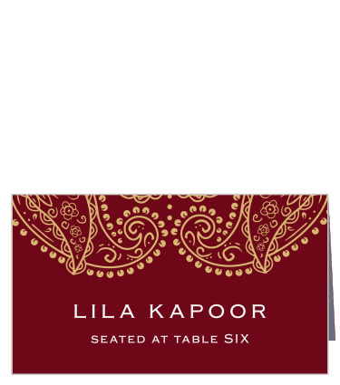 Precious Paisley Place Cards