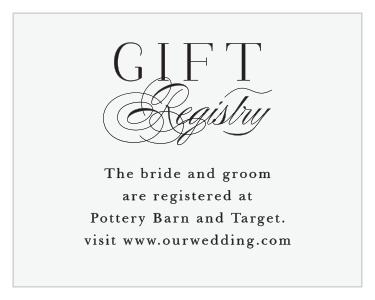 Lovely Opaque Registry Cards
