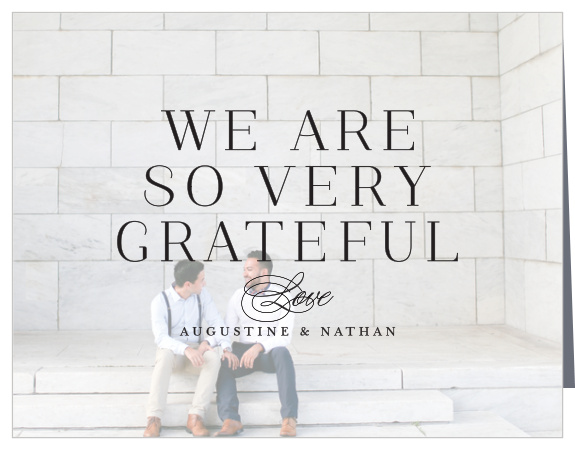 Lovely Opaque Wedding Thank You Cards