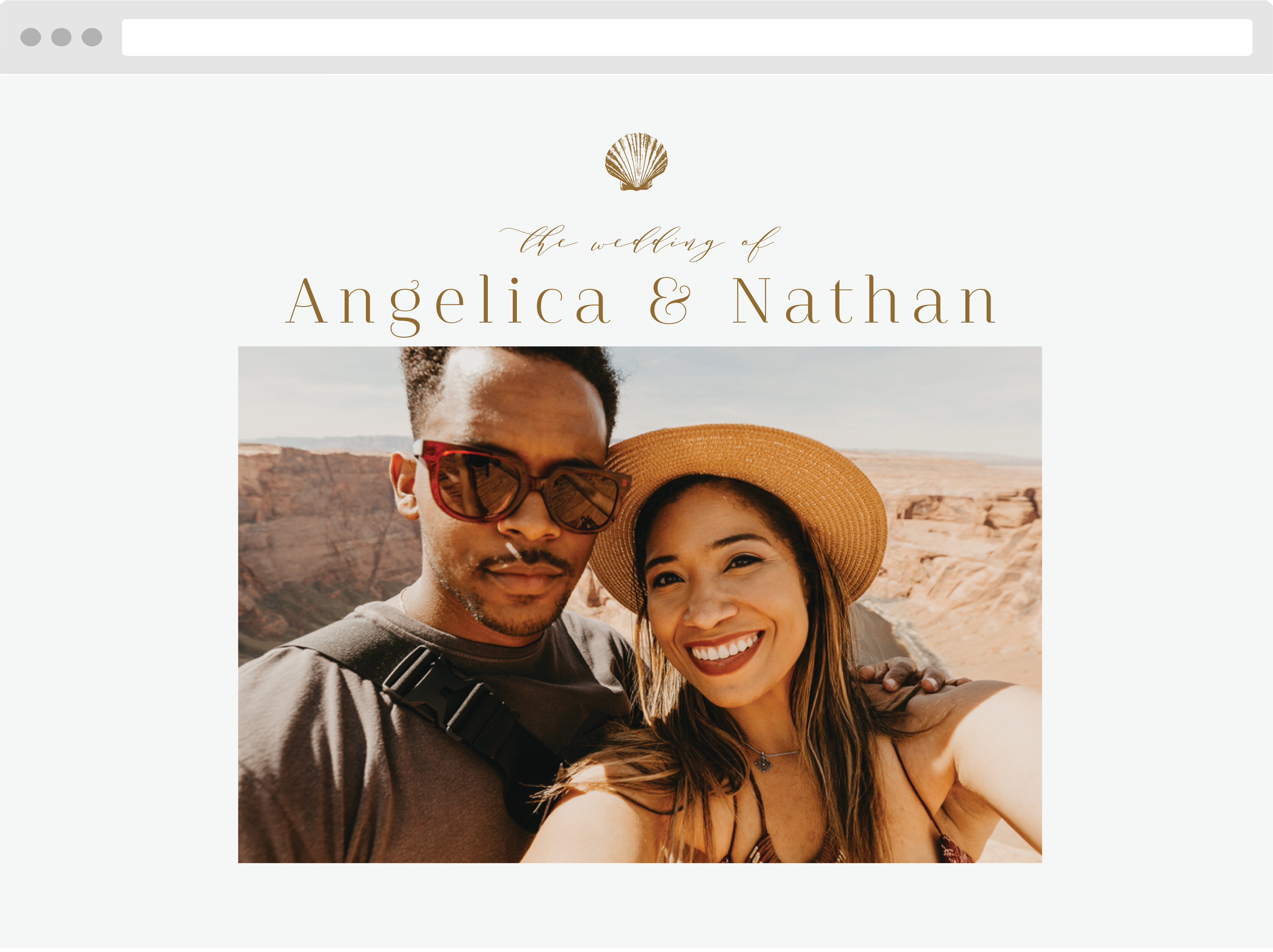 Tiny Seashell Wedding Website