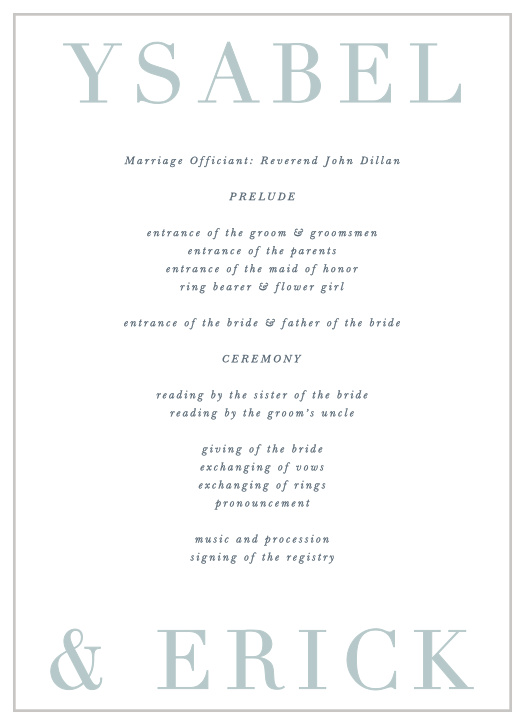 Forever & Always Wedding Programs