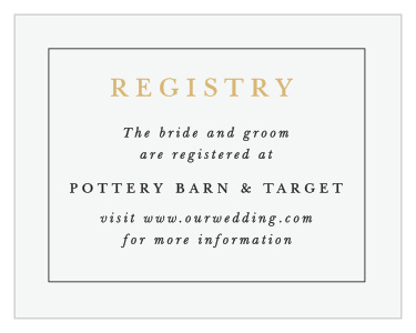 Timeless Classic Registry Cards