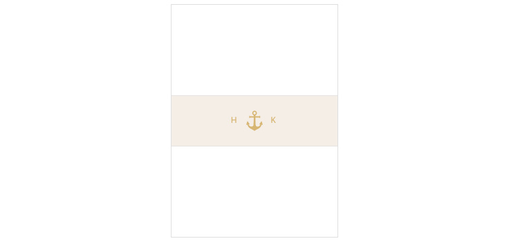 Maritime Anchor Wedding Belly Bands