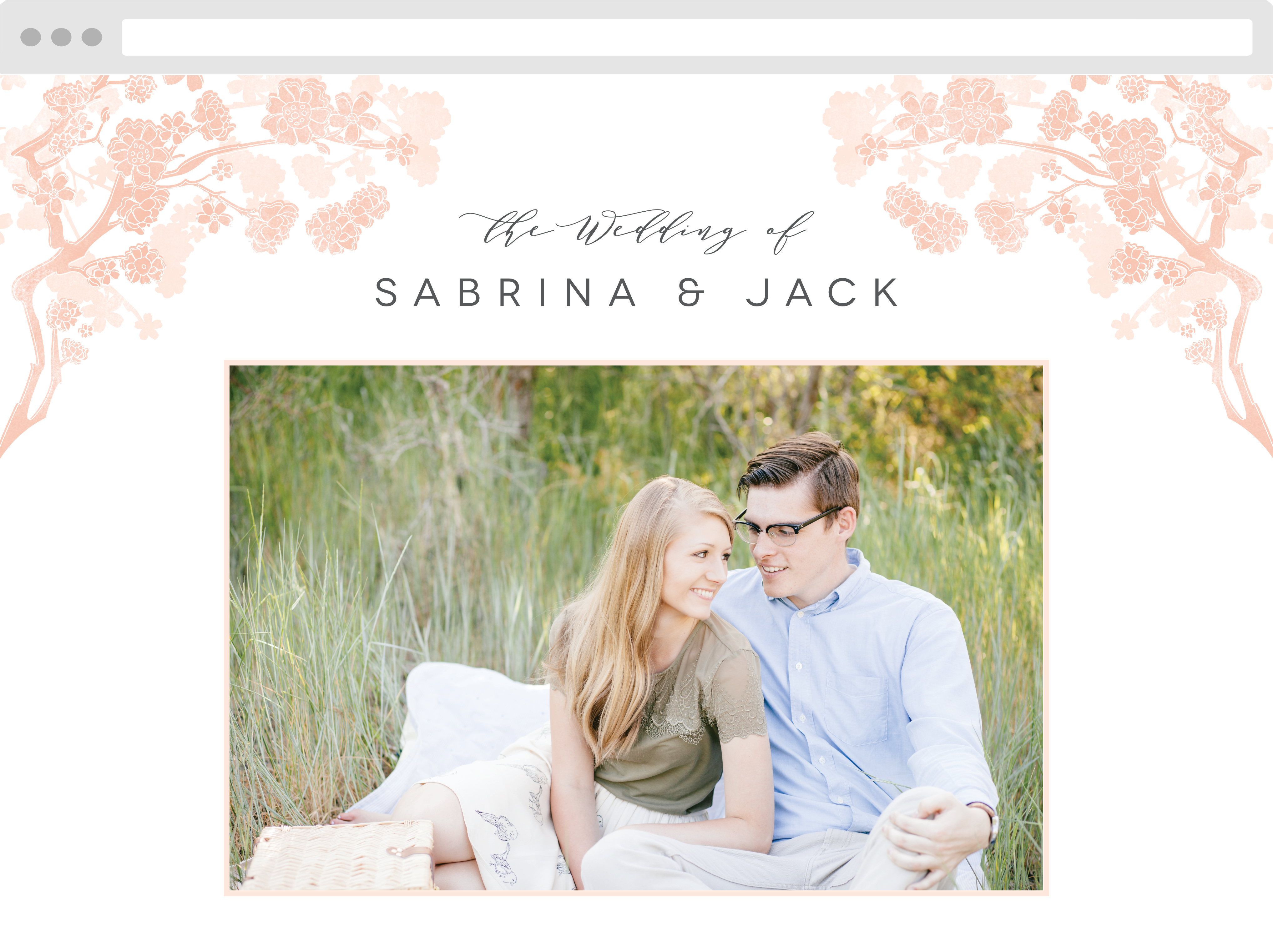 Tree Blossoms Wedding Website