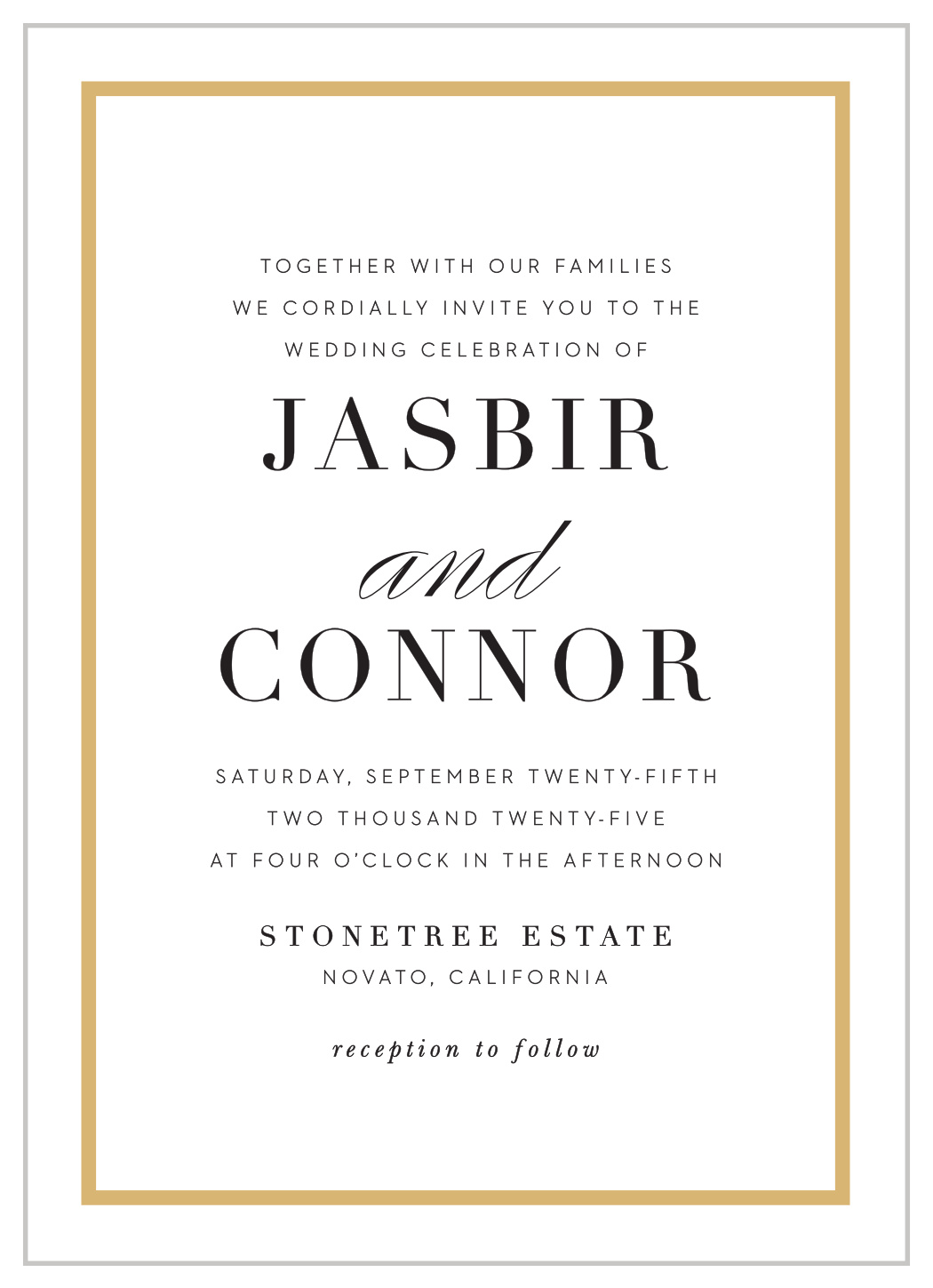 Classic Frame Wedding Invitations