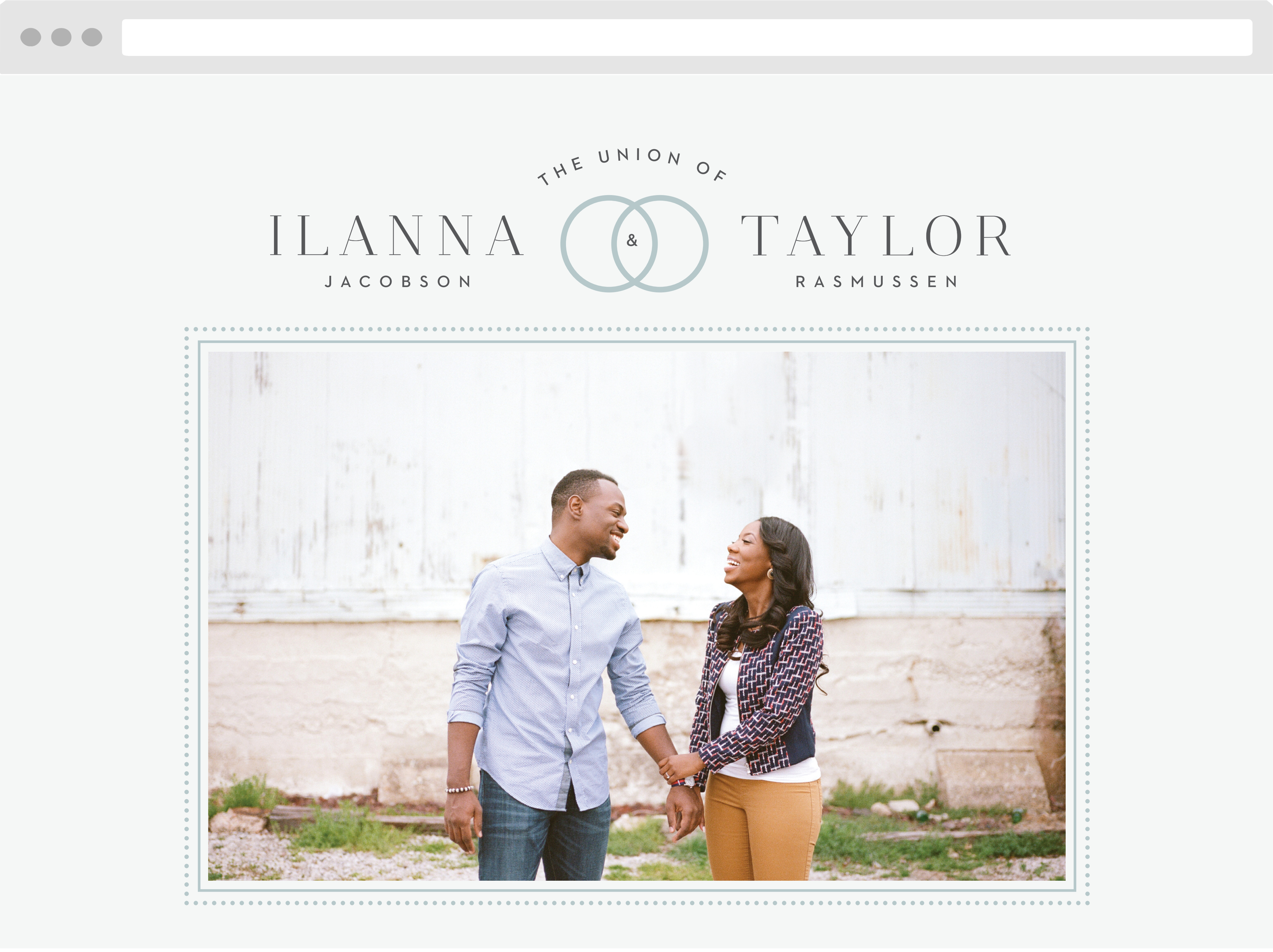 Rings & Stripes Wedding Website