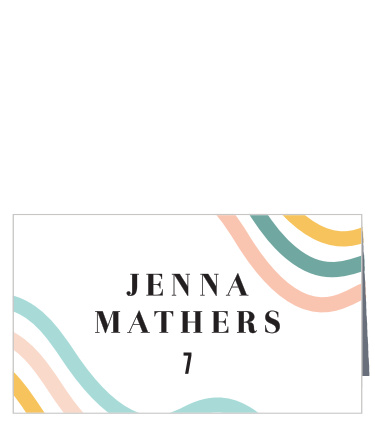 Family and friends will have no issue finding their seats for your reception with our Mod Waves Place Cards.