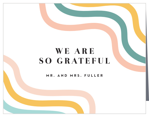 Mod Waves Wedding Thank You Cards
