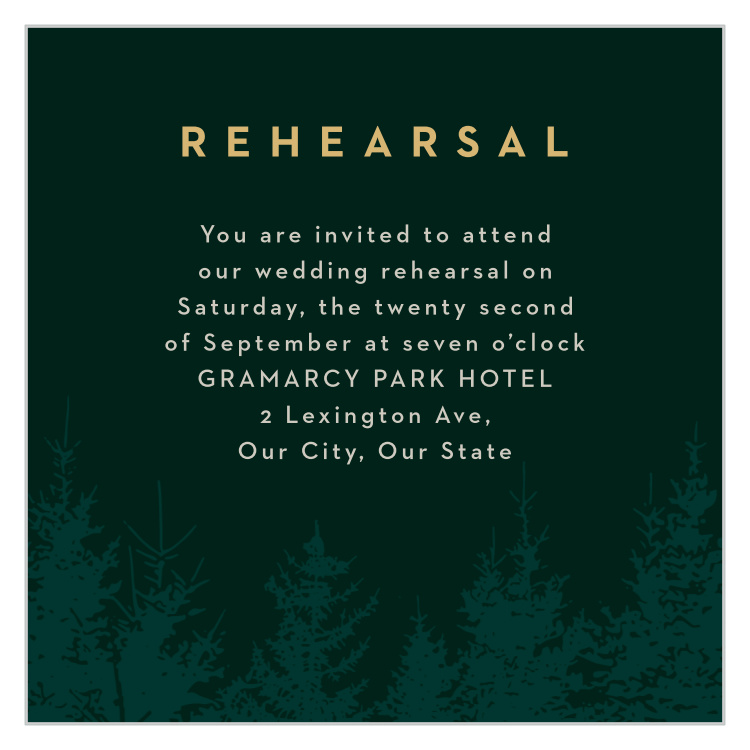 Mountain Spruce Rehearsal Cards