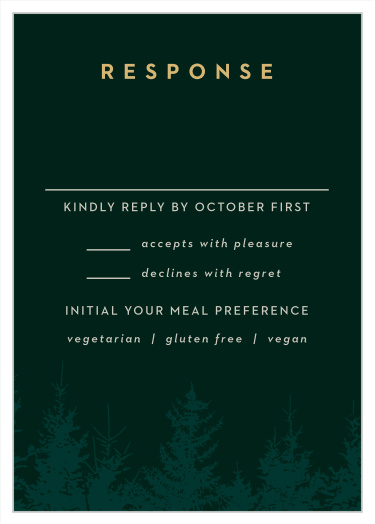 Mountain Spruce Response Cards