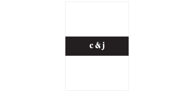 Modern Typeface Wedding Belly Bands