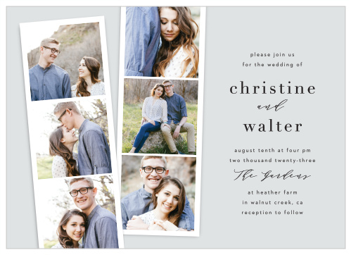 Cascading Photo Landscape Wedding Invitations