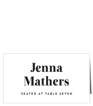 Modern Typeface Place Cards