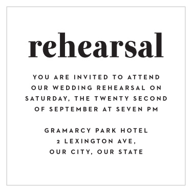 Modern Typeface Rehearsal Cards
