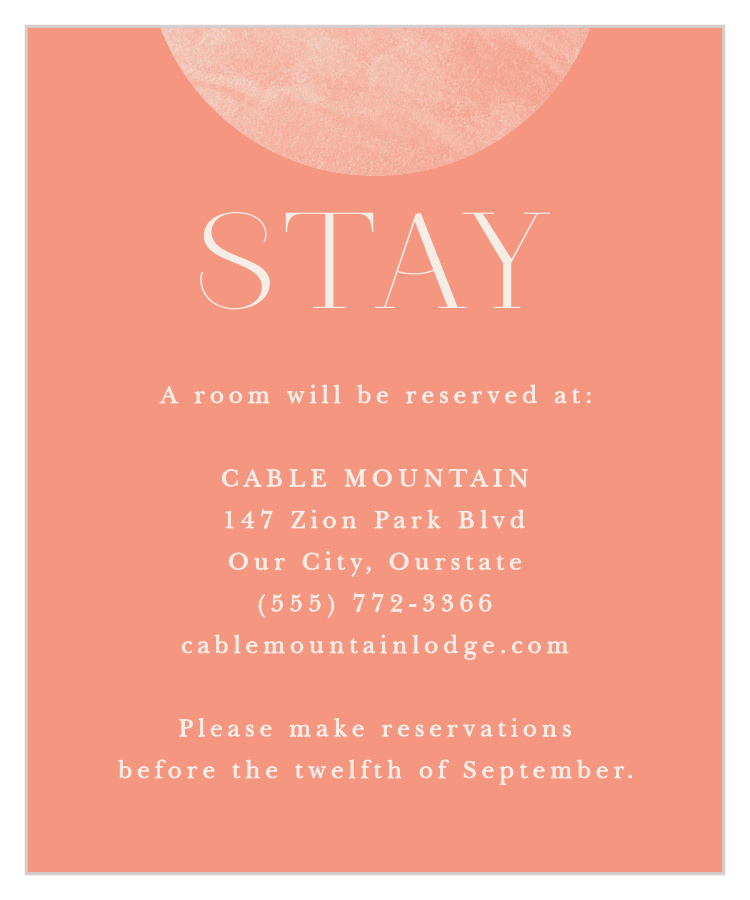 Earthy Mod Accommodation Cards