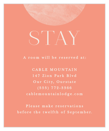 Earthy Mod Accommodation Cards