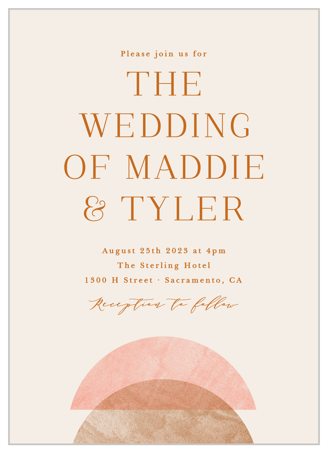 Earthy Mod Wedding Invitations