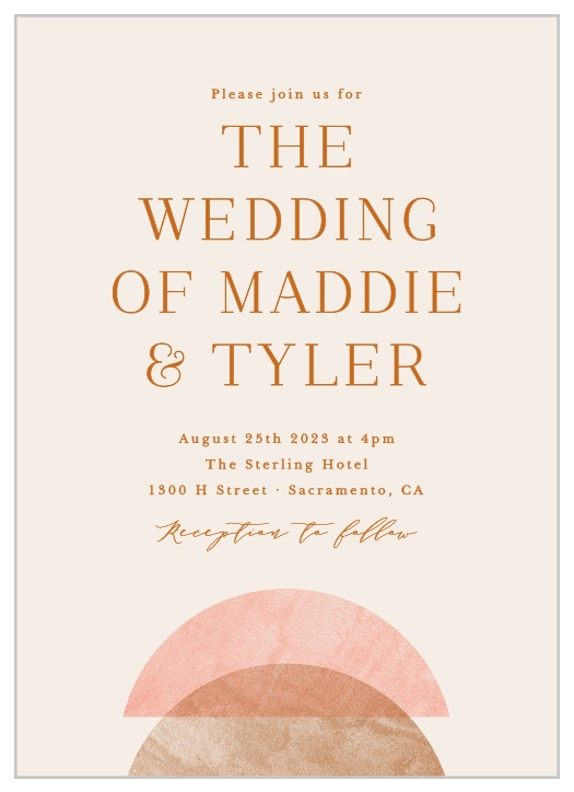 Surround yourself with family and friends on your big day with our Earthy Mod Wedding Invitations.