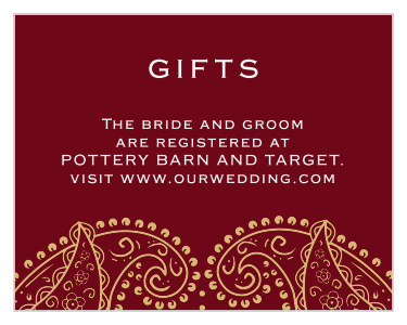 Precious Paisley Registry Cards