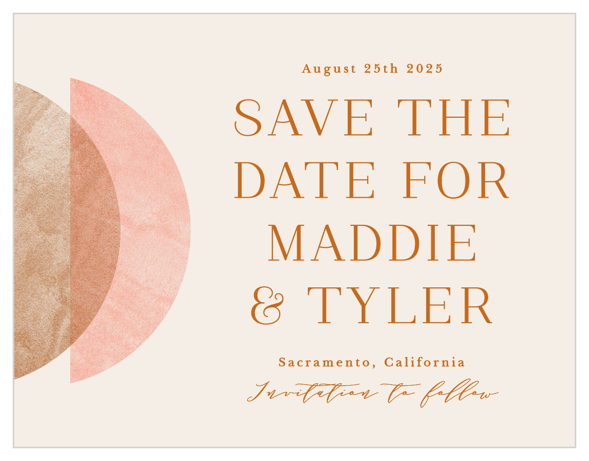Earthy Mod Save the Date Cards
