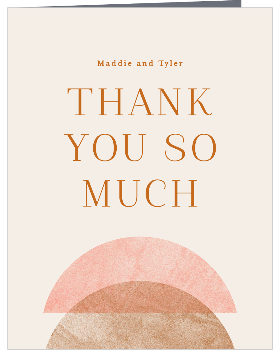 Earthy Mod Wedding Thank You Cards