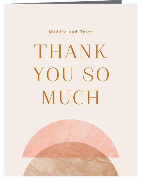 Earthy Mod Wedding Thank You Cards