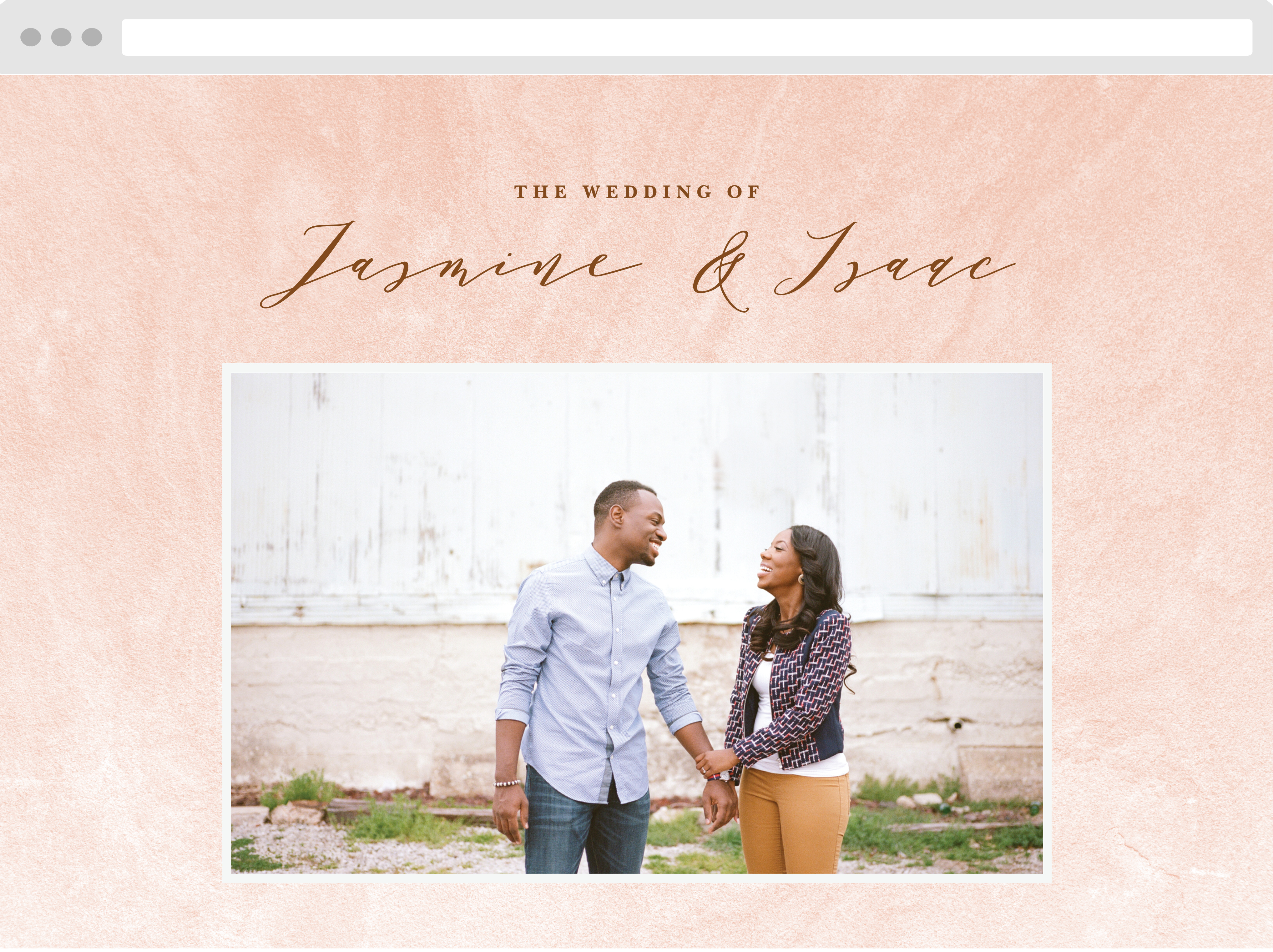 Sandstone Rust Wedding Website