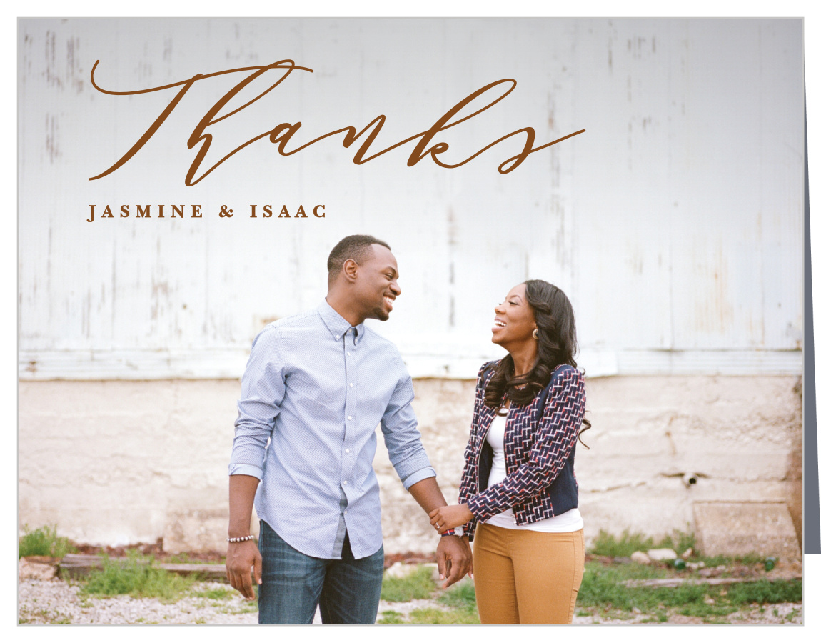 Sandstone Rust Wedding Thank You Cards