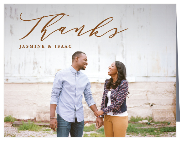 Sandstone Rust Wedding Thank You Cards