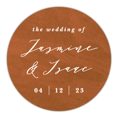 Sandstone Rust Wedding Stickers