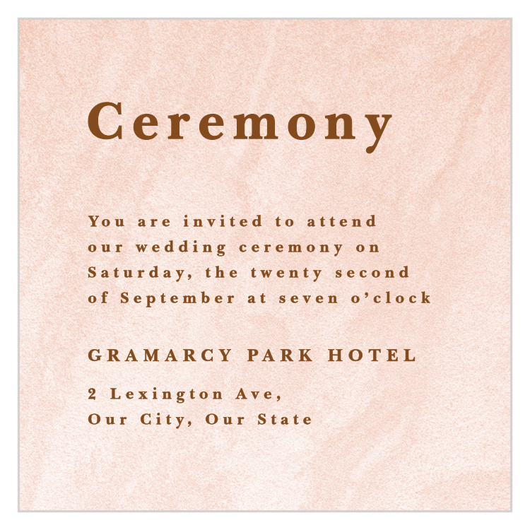 Sandstone Rust Ceremony Cards