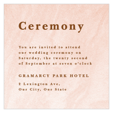 Sandstone Rust Ceremony Cards