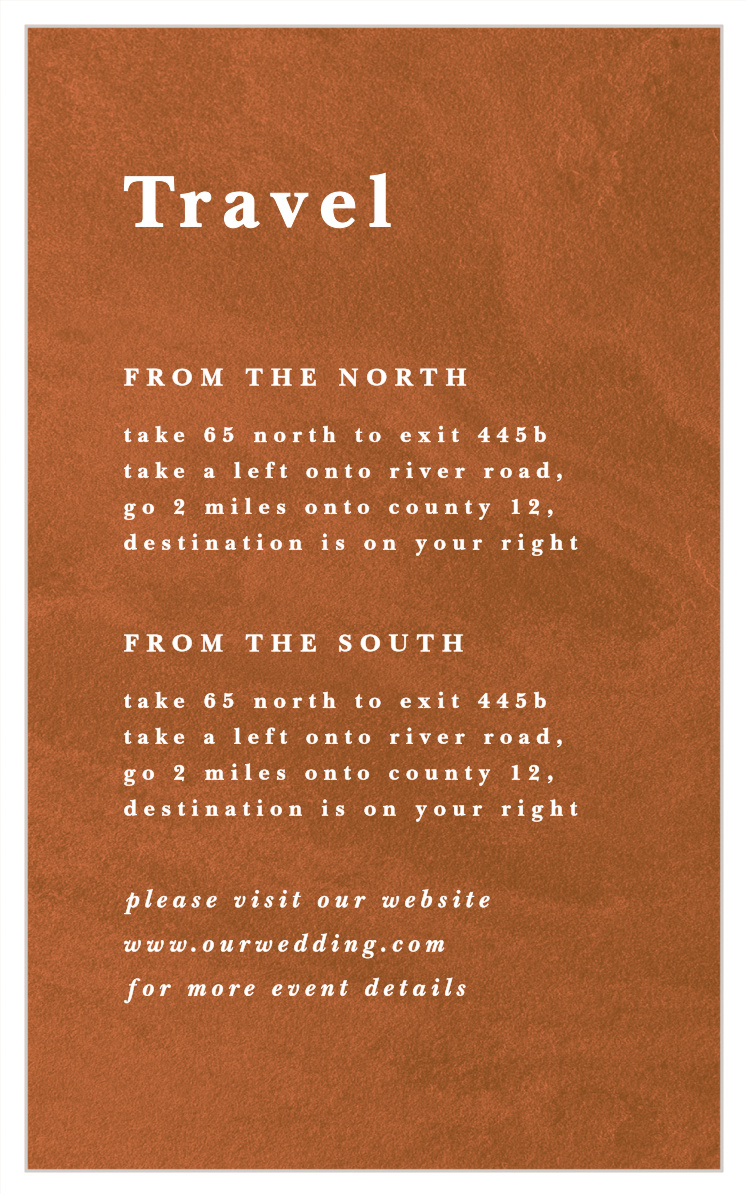 Sandstone Rust Direction Cards