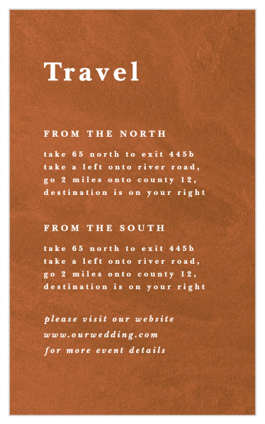 Sandstone Rust Direction Cards