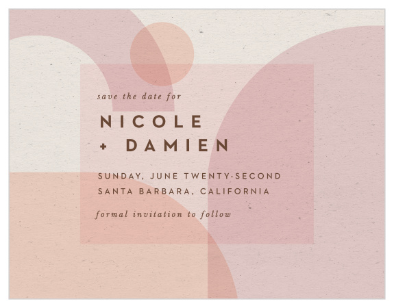 Family and friends are sure to mark their calendars for your wedding when you send out our Mod Shapes Save the Date Magnets.