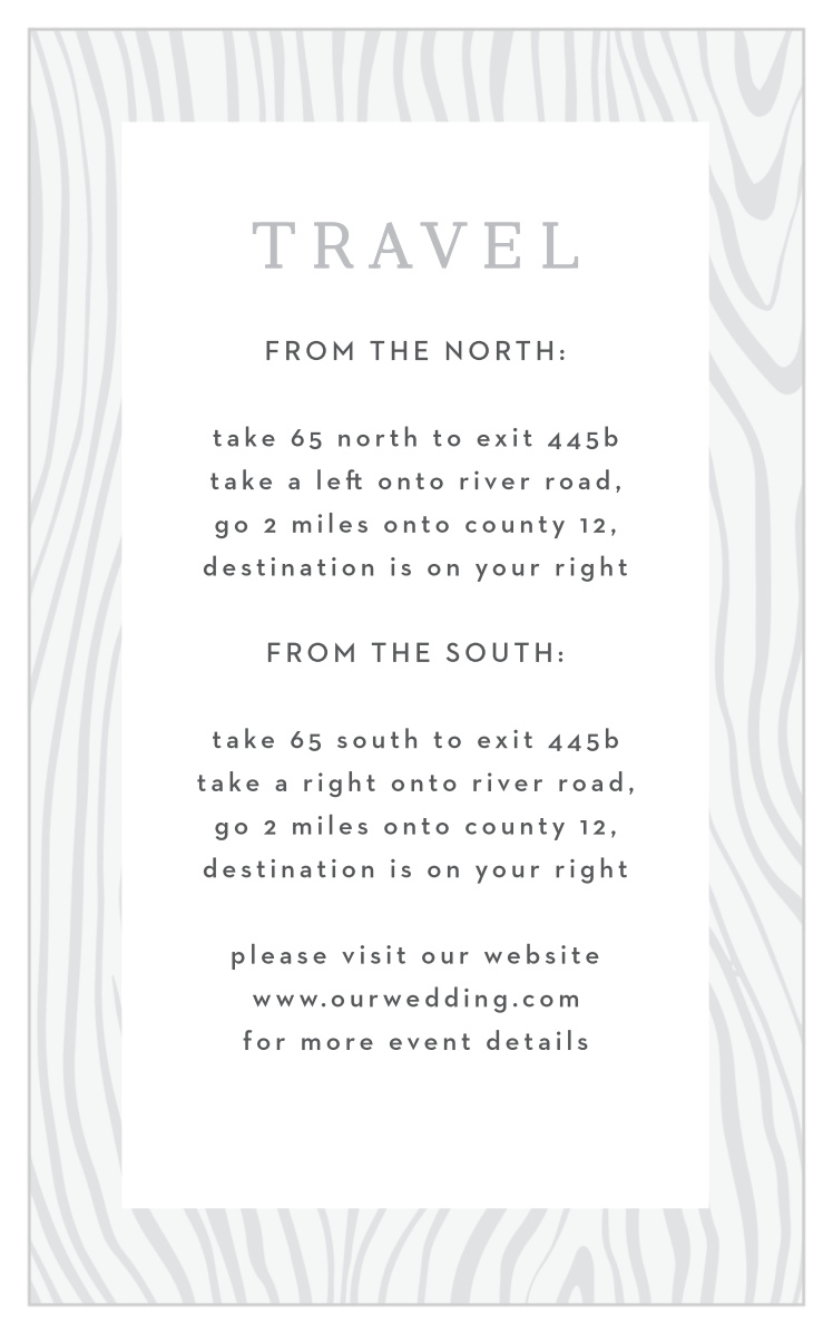 Wood Plank Direction Cards