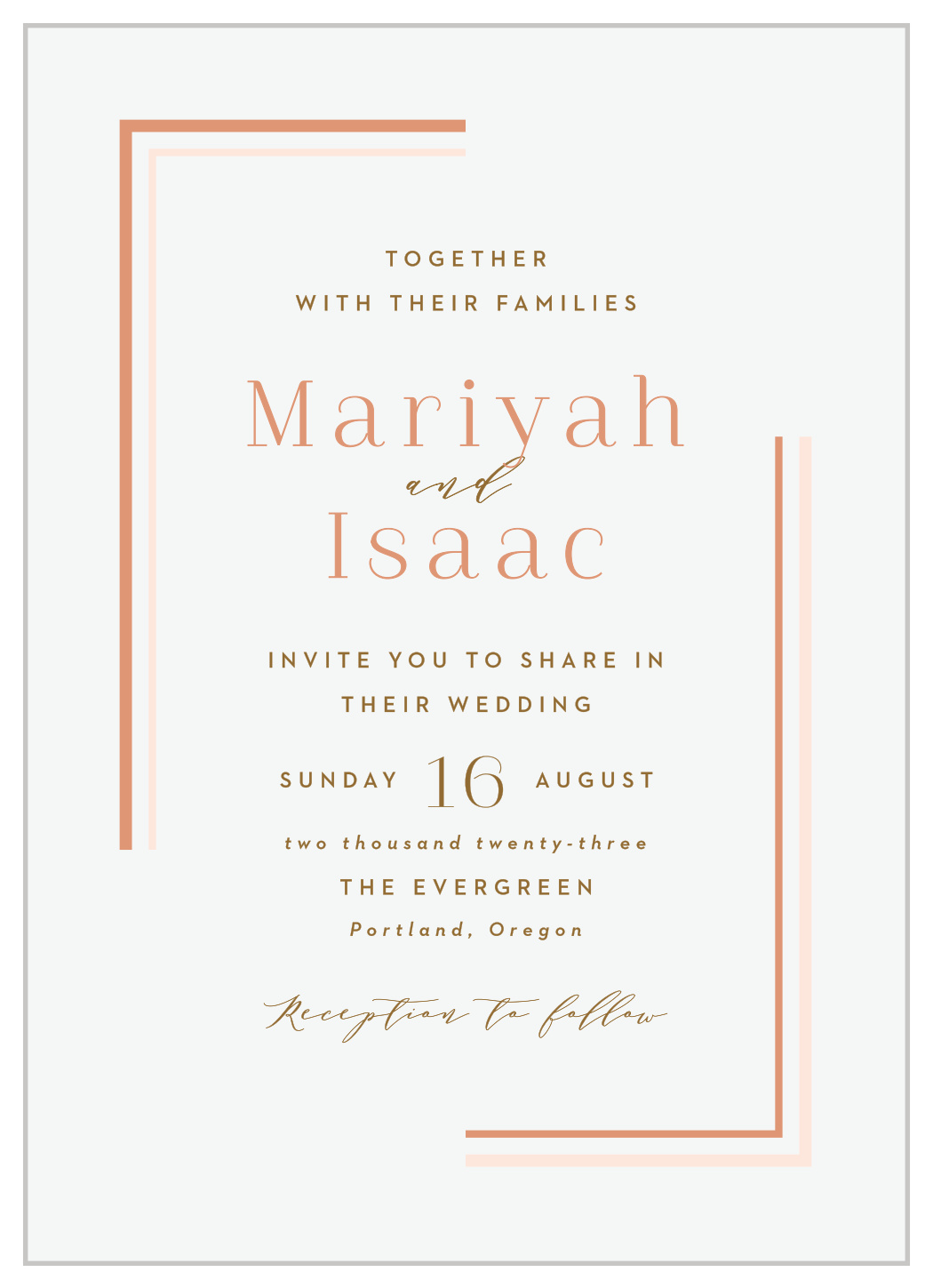 Clean Lines Wedding Invitations