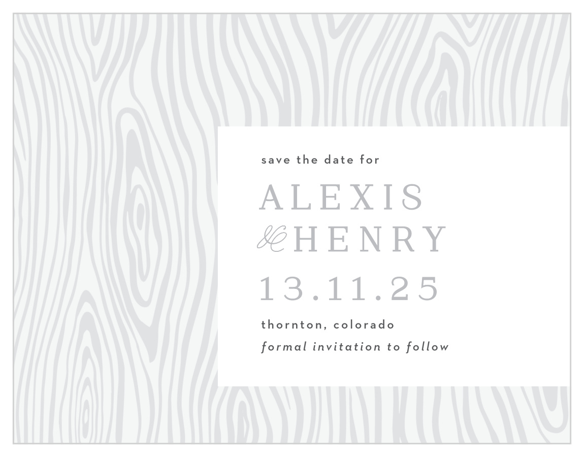 Wood Plank Save the Date Cards